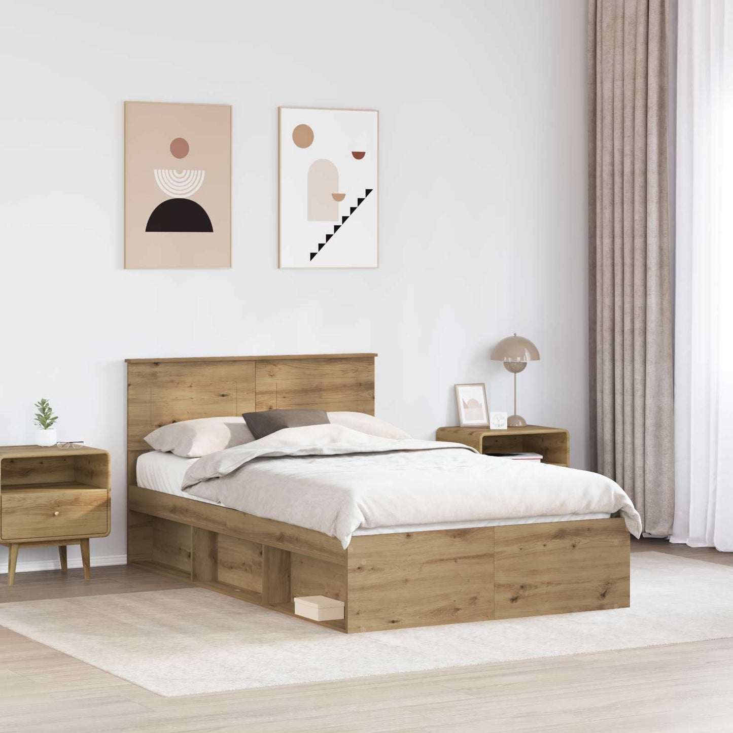 Sengestamme Kunstnerisk Eik 120 x 200 cm Konstruert tre