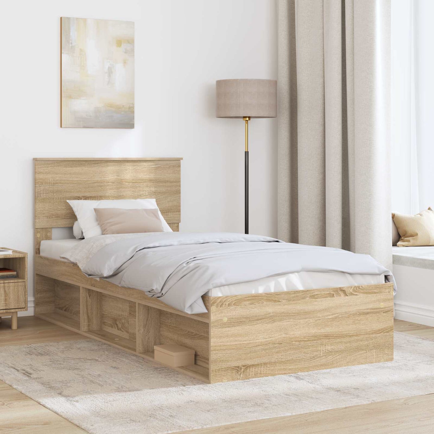 Sengestamme Sonoma eik 75 x 190 cm Konstruert tre