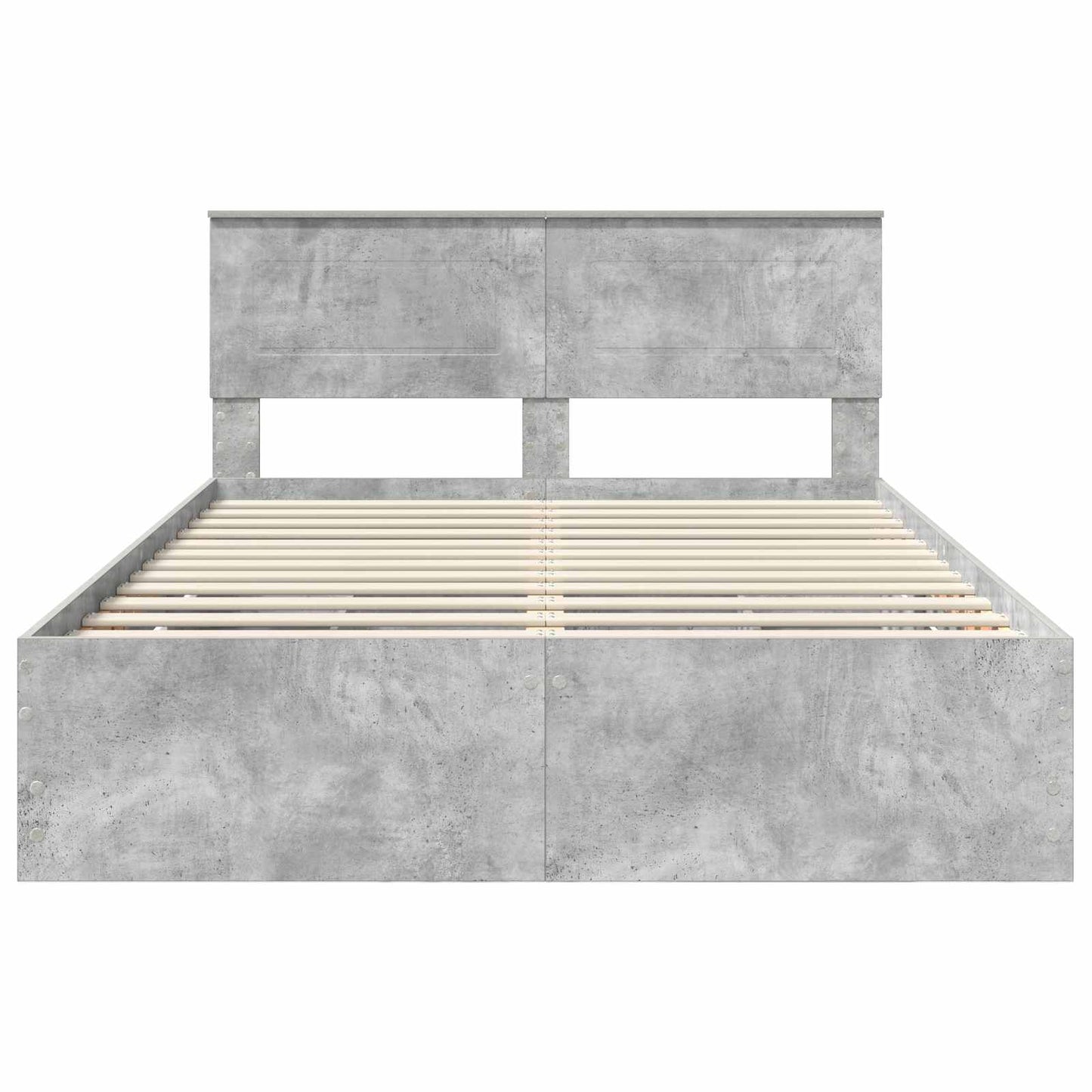 Sengestamme med skuff Betonggrå 150 x 200 cm Ingeniørtre