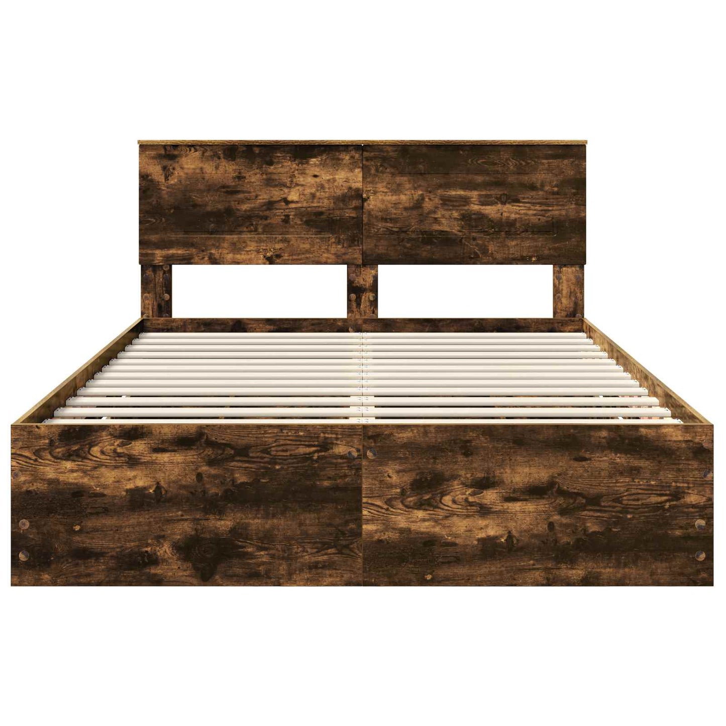 Sengestamme med skuff Røkt eik 140 x 190 cm Ingeniørtre