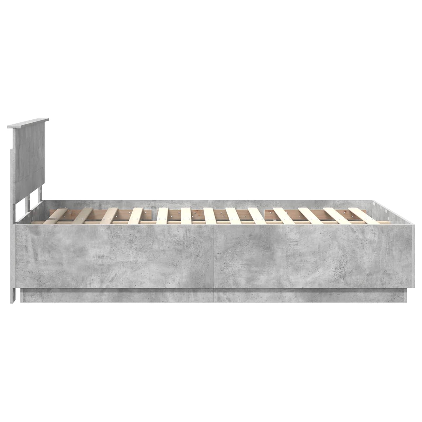 Sengestamme Betonggrå 120 x 190 cm Konstruert tre
