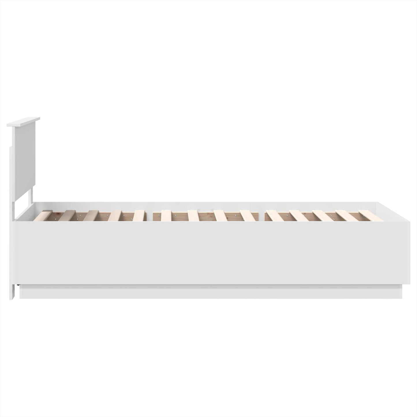 Sengestamme med hodegjerde Hvit 100 x 200 cm Konstruert tre