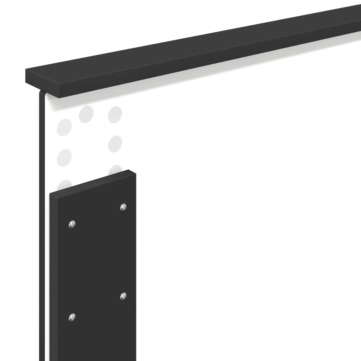 Sengestamme med hodegjerde Svart 70 x 190 cm Konstruert tre