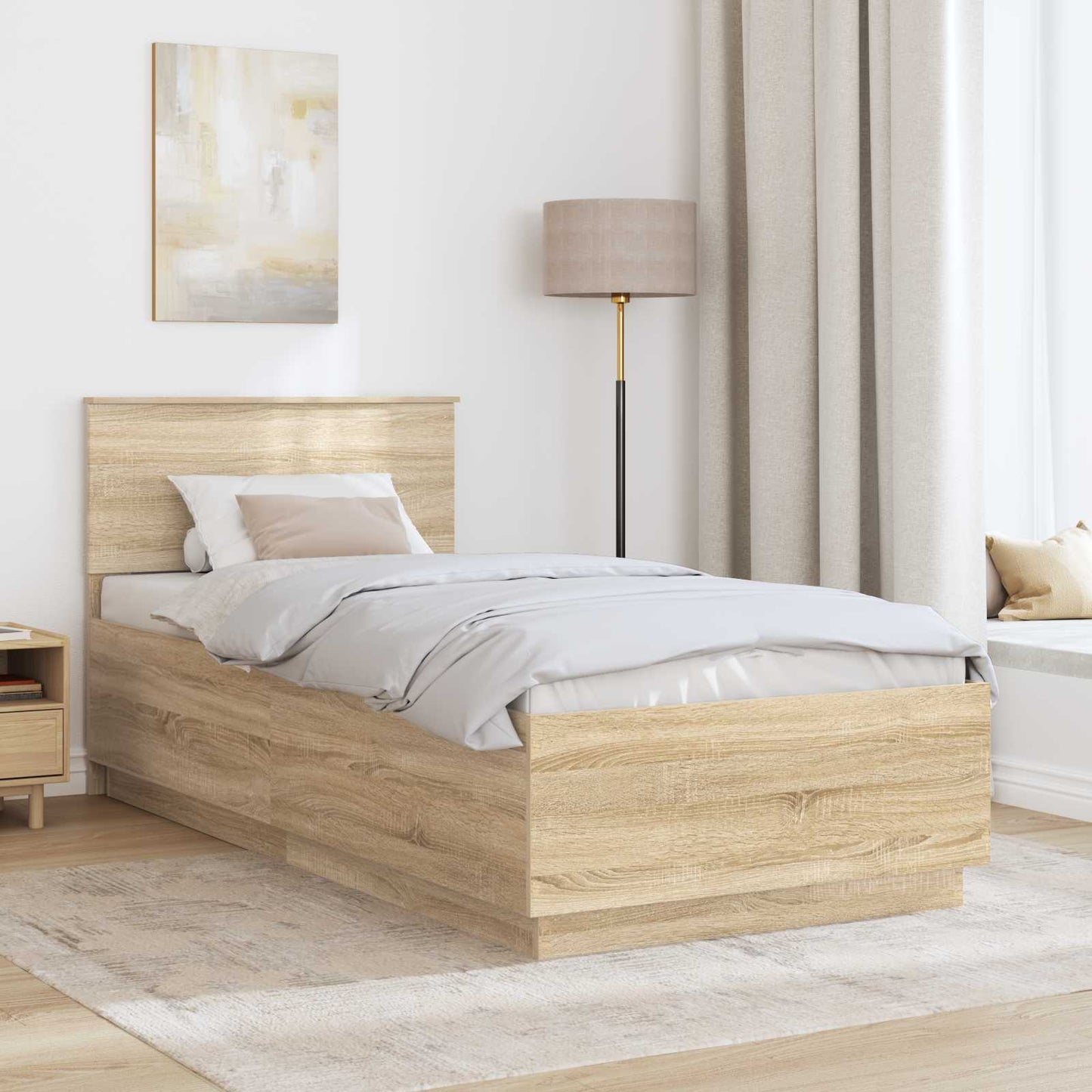 Sengestamme Sonoma eik 70 x 190 cm Konstruert tre