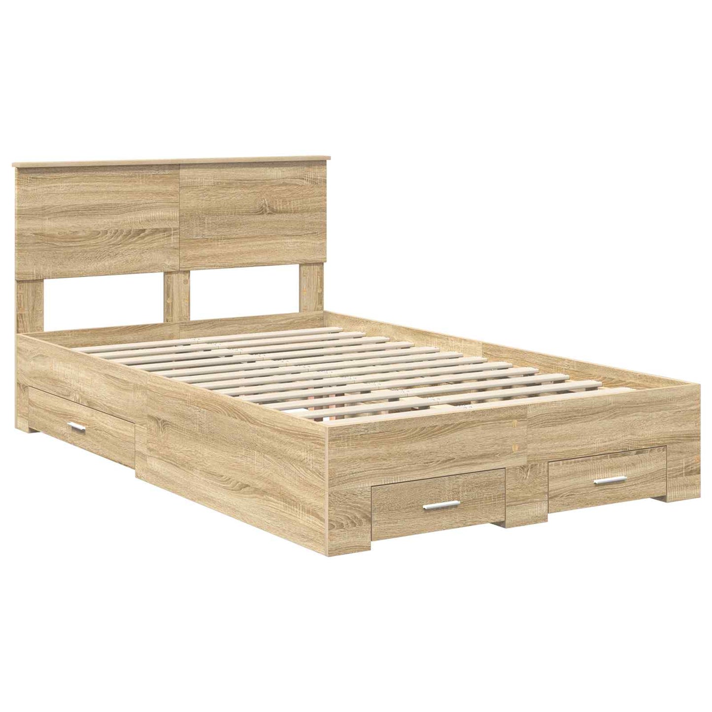 Sengestamme med skuff Sonoma eik 120 x 200 cm Konstruert tre