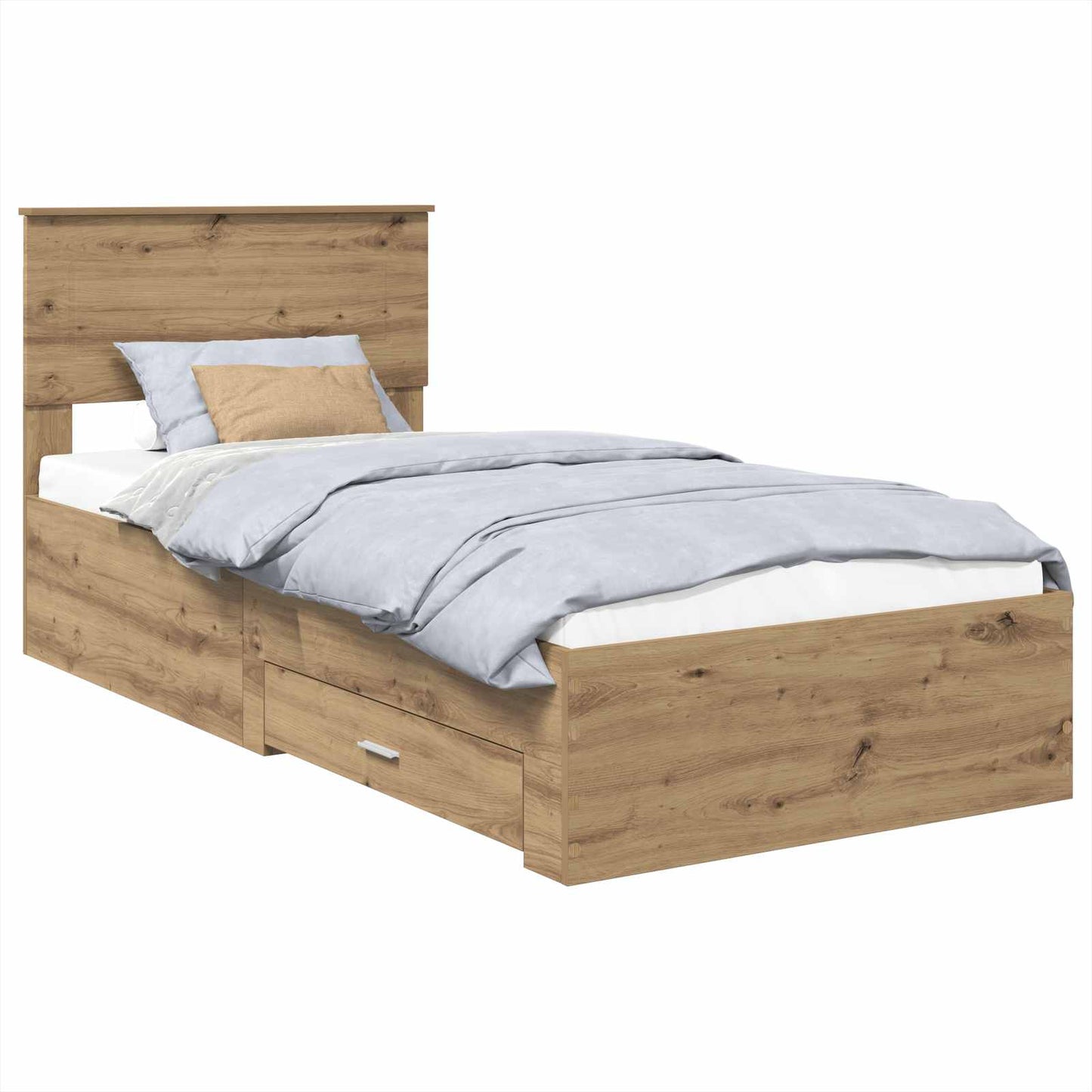 Sengestamme med skuff Artisan Eik 90 x 200 cm Konstruert tre