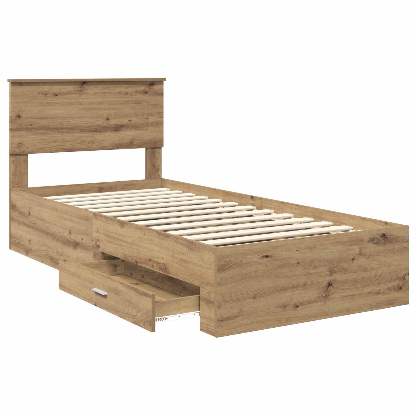 Sengestamme med skuff Artisan Eik 90 x 200 cm Konstruert tre