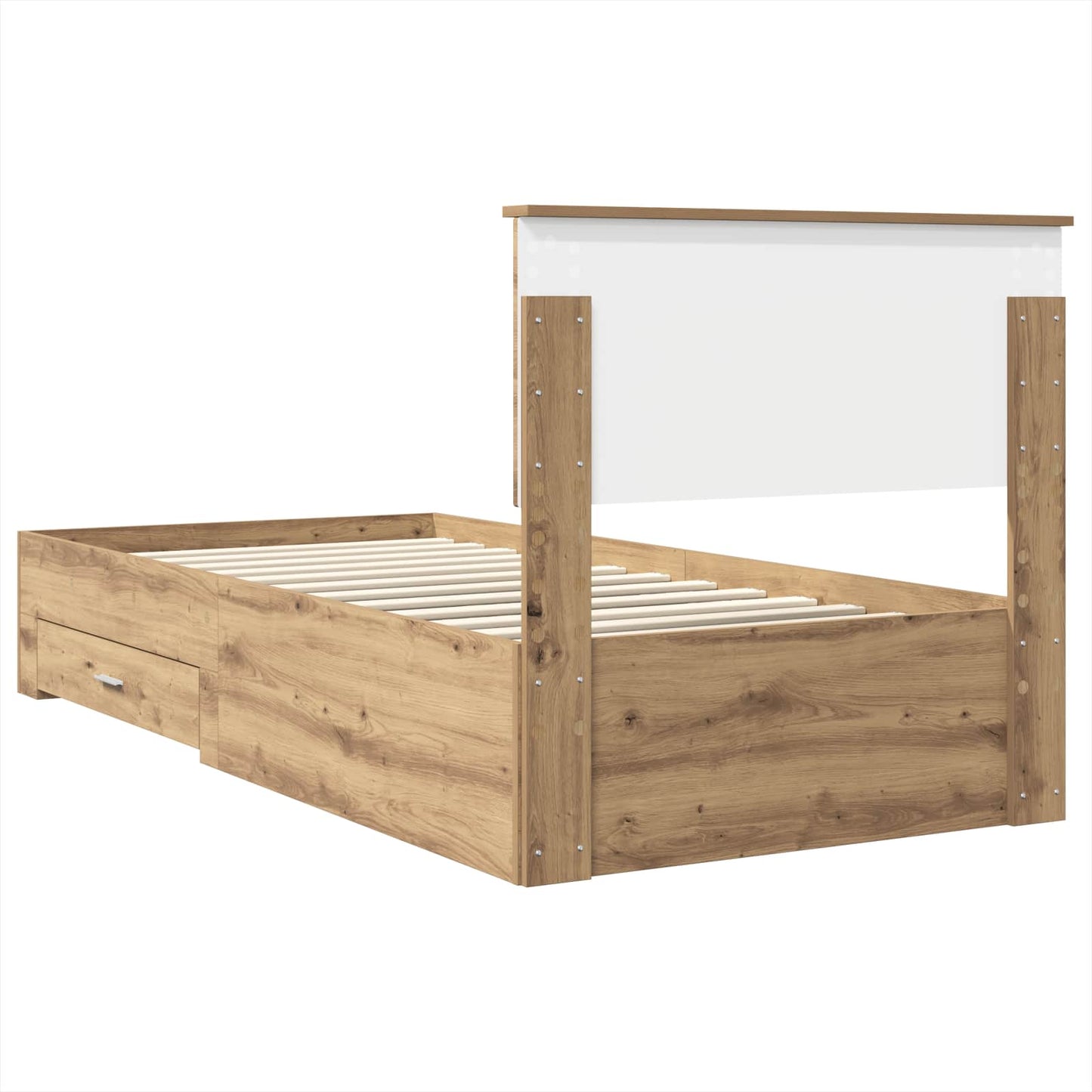 Sengestamme med skuff Artisan Eik 90 x 200 cm Konstruert tre