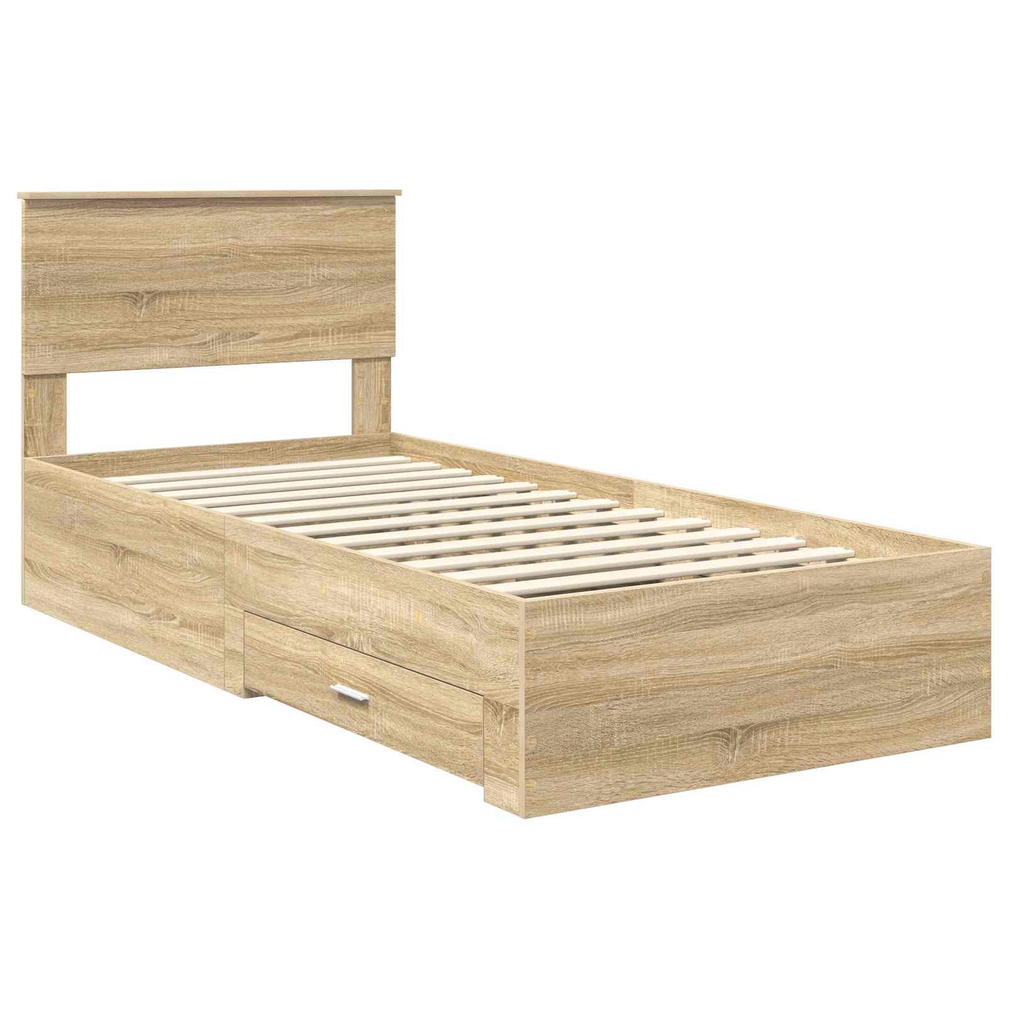 Sengestamme Sonoma Eik og Sølv 75 x 190 cm Konstruert tre