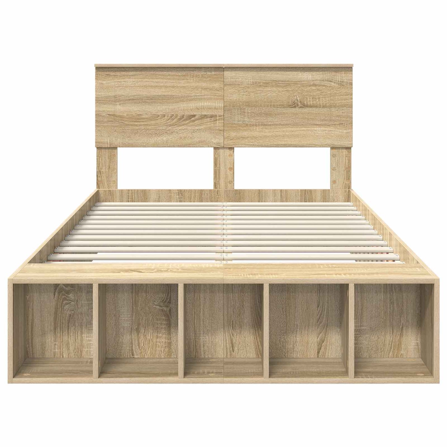 Sengestamme med hylle Sonoma eik 120 x 190 cm Konstruert tre