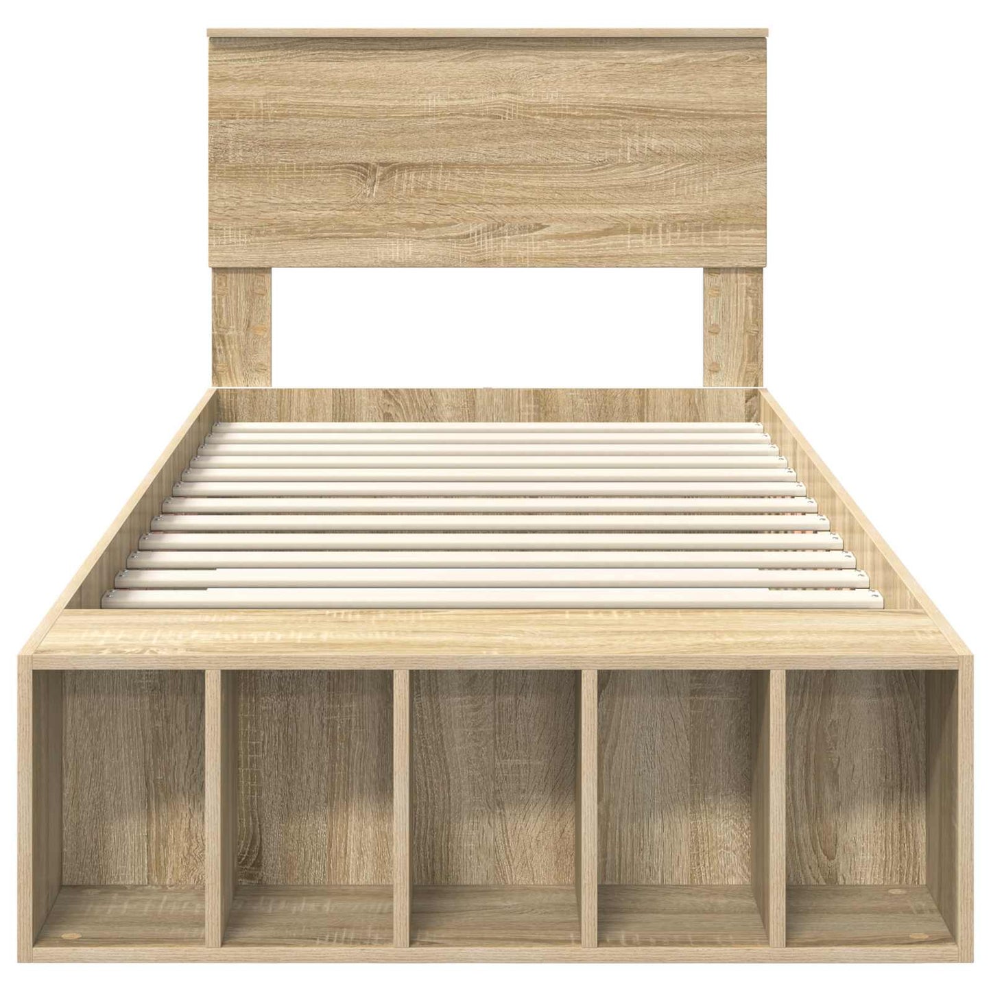 Sengestamme med hylle Sonoma eik 75 x 190 cm Konstruert tre