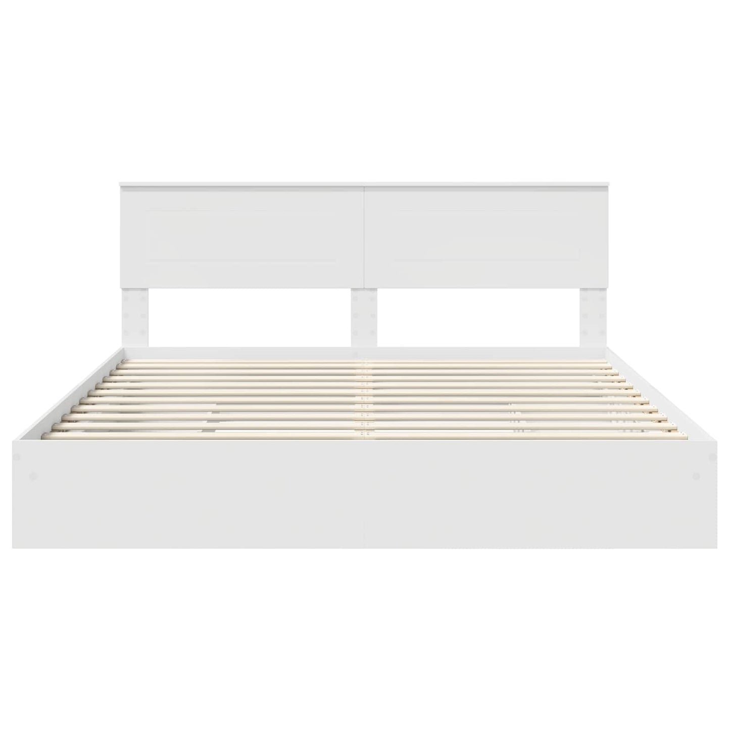 Seng med Oppbevaring med skuff Hvit 180 x 200 cm Konstruert tre