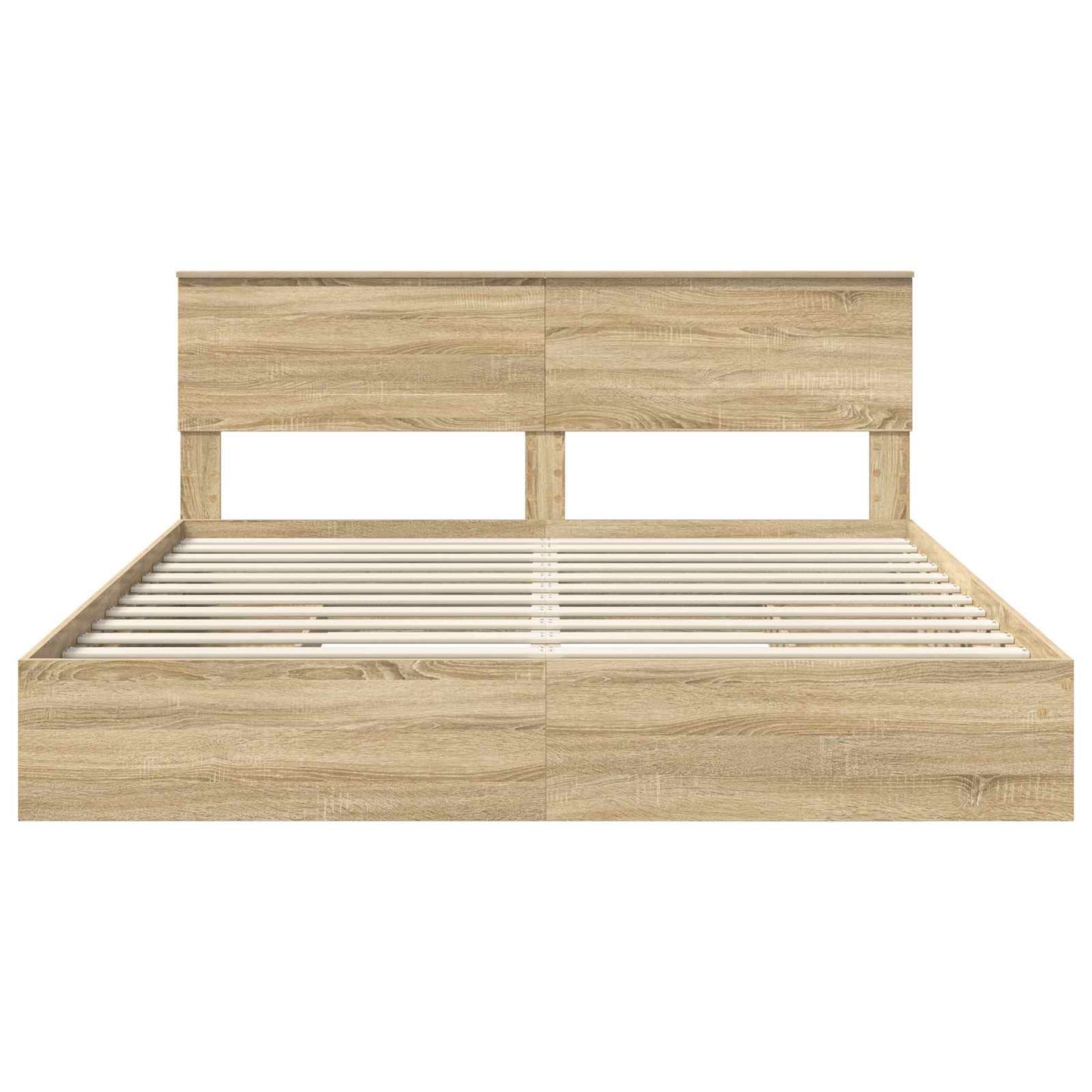 Seng med Oppbevaring Sonoma eik 180 x 200 cm Konstruert tre