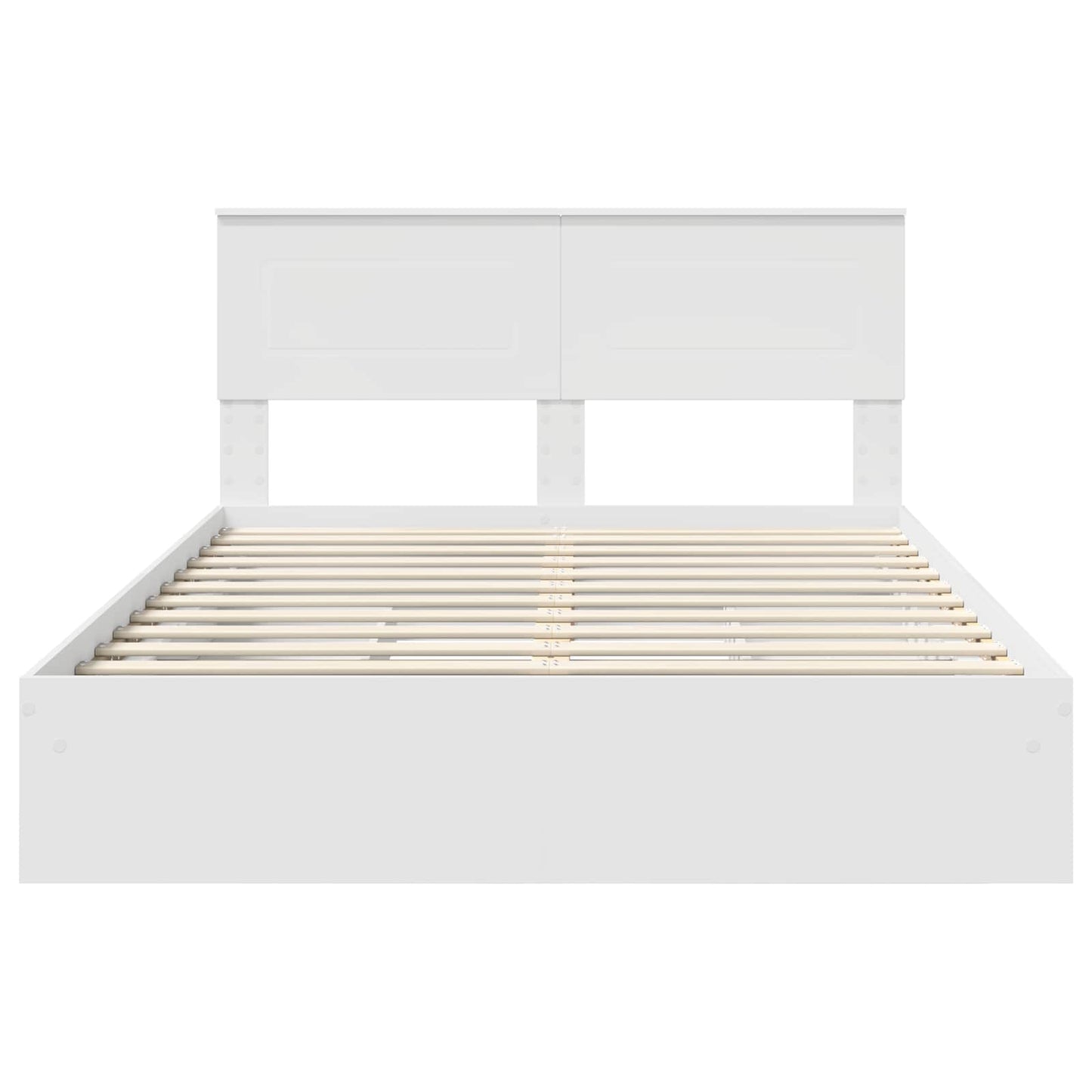 Seng med Oppbevaring med skuff Hvit 160 x 200 cm Konstruert tre