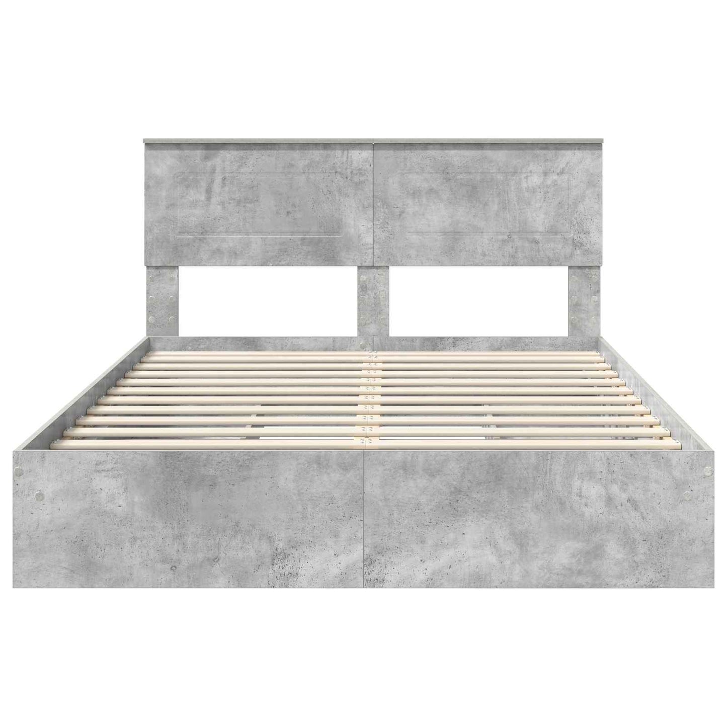 Seng med Oppbevaring Betonggrå 150 x 200 cm Konstruert tre