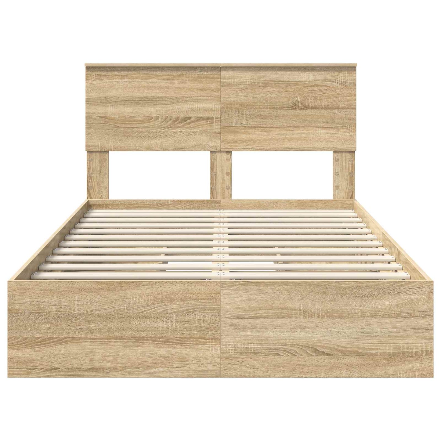 Seng med Oppbevaring Sonoma eik 135 x 190 cm Konstruert tre