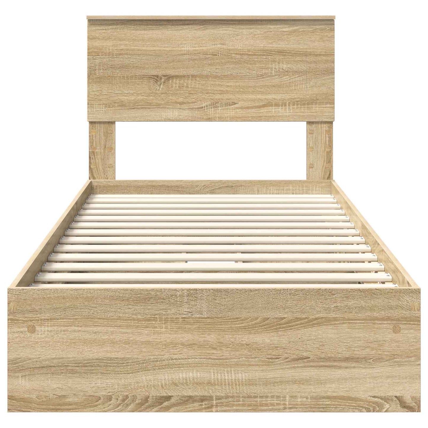 Seng med Oppbevaring Sonoma eik 100 x 200 cm Konstruert tre