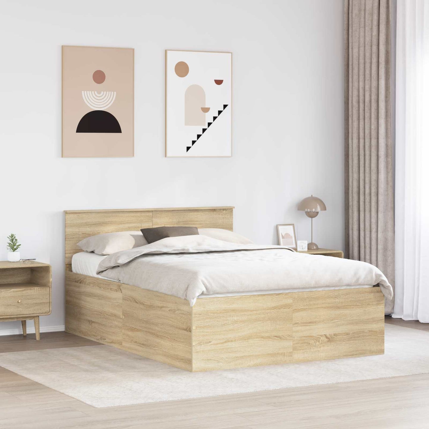 Sengestamme Sonoma eik 150 x 200 cm Konstruert tre