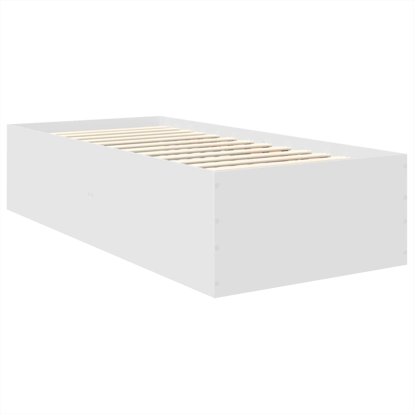 Sengestamme med hodegjerde Hvit 75 x 190 cm Konstruert tre