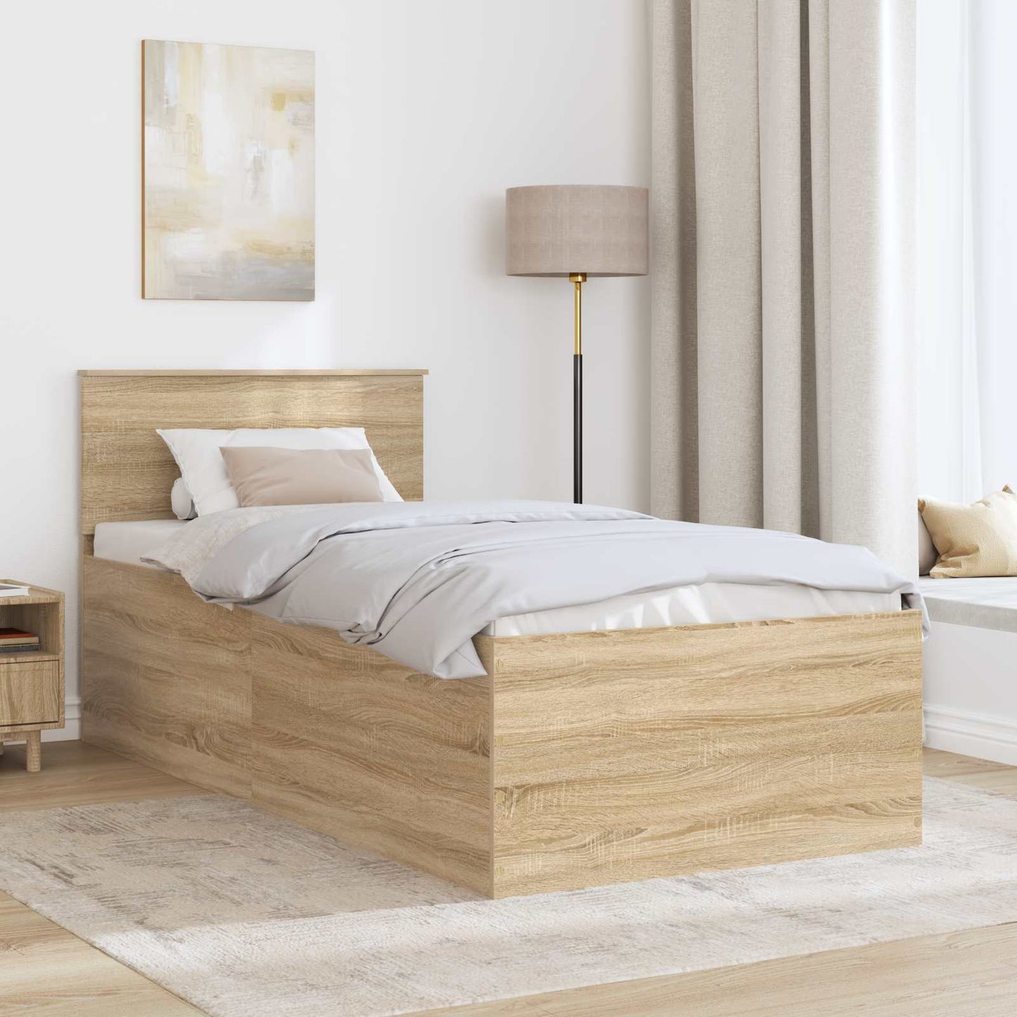Sengestamme Sonoma eik 75 x 190 cm Konstruert tre