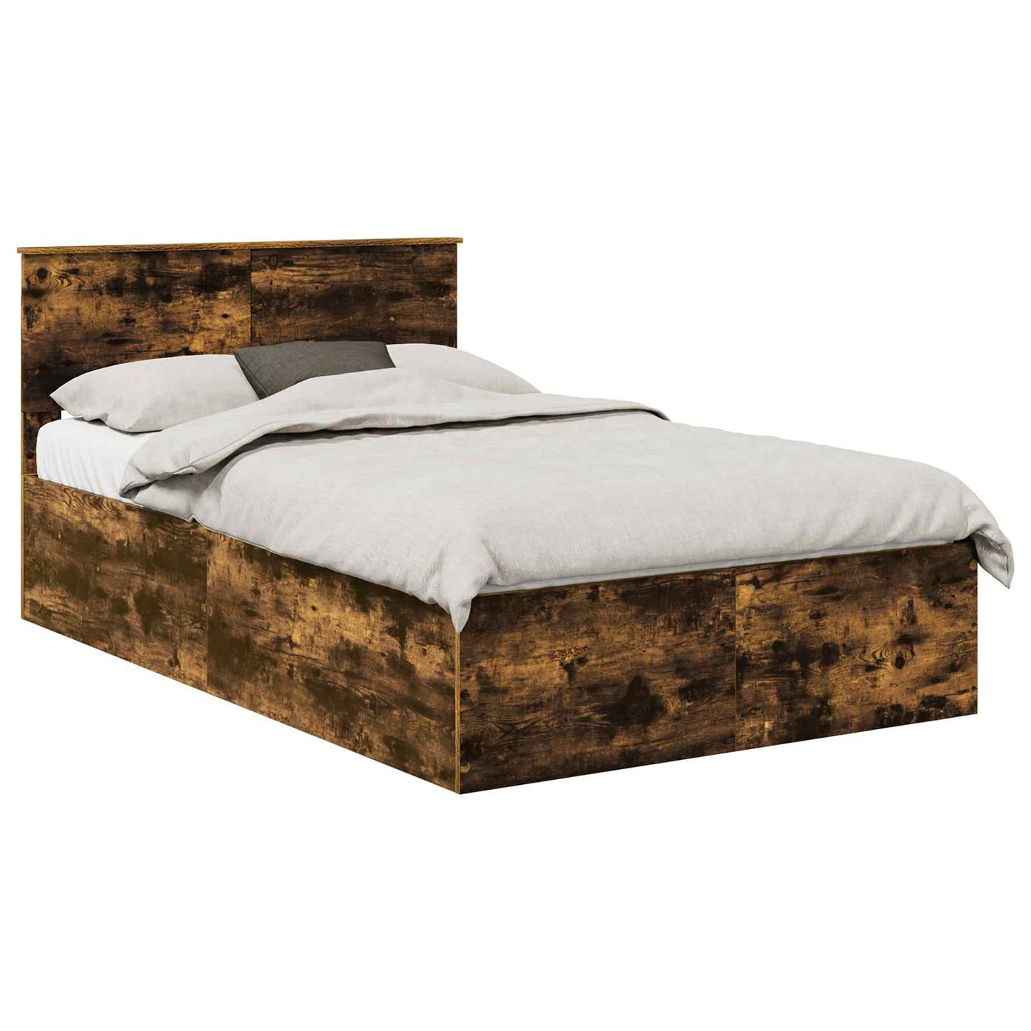 Sengestamme med hodegjerde Røkt eik 120 x 200 cm Konstruert tre