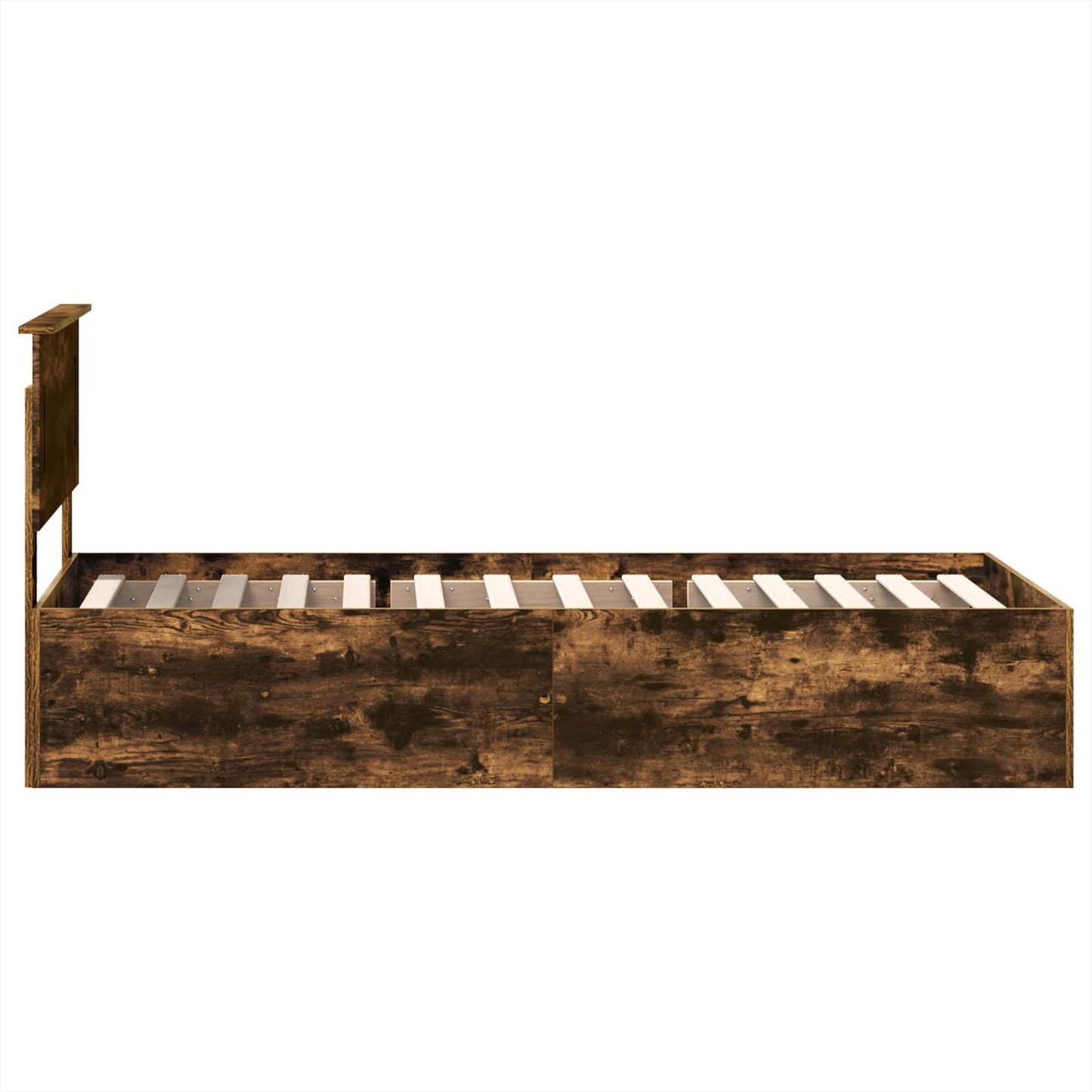 Sengestamme med hodegjerde Røkt eik 100 x 200 cm Konstruert tre