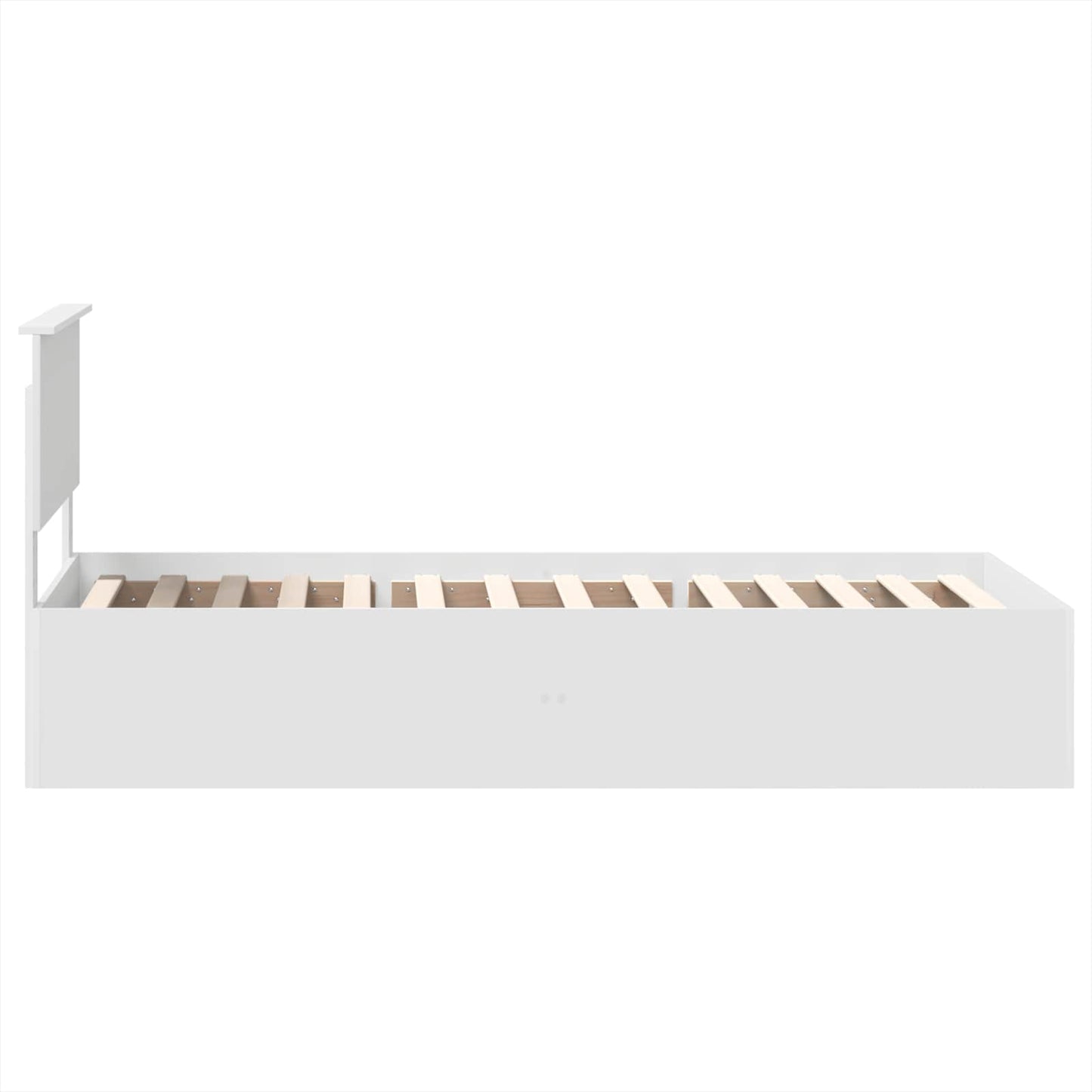 Sengestamme med hodegjerde Hvit 75 x 190 cm Konstruert tre
