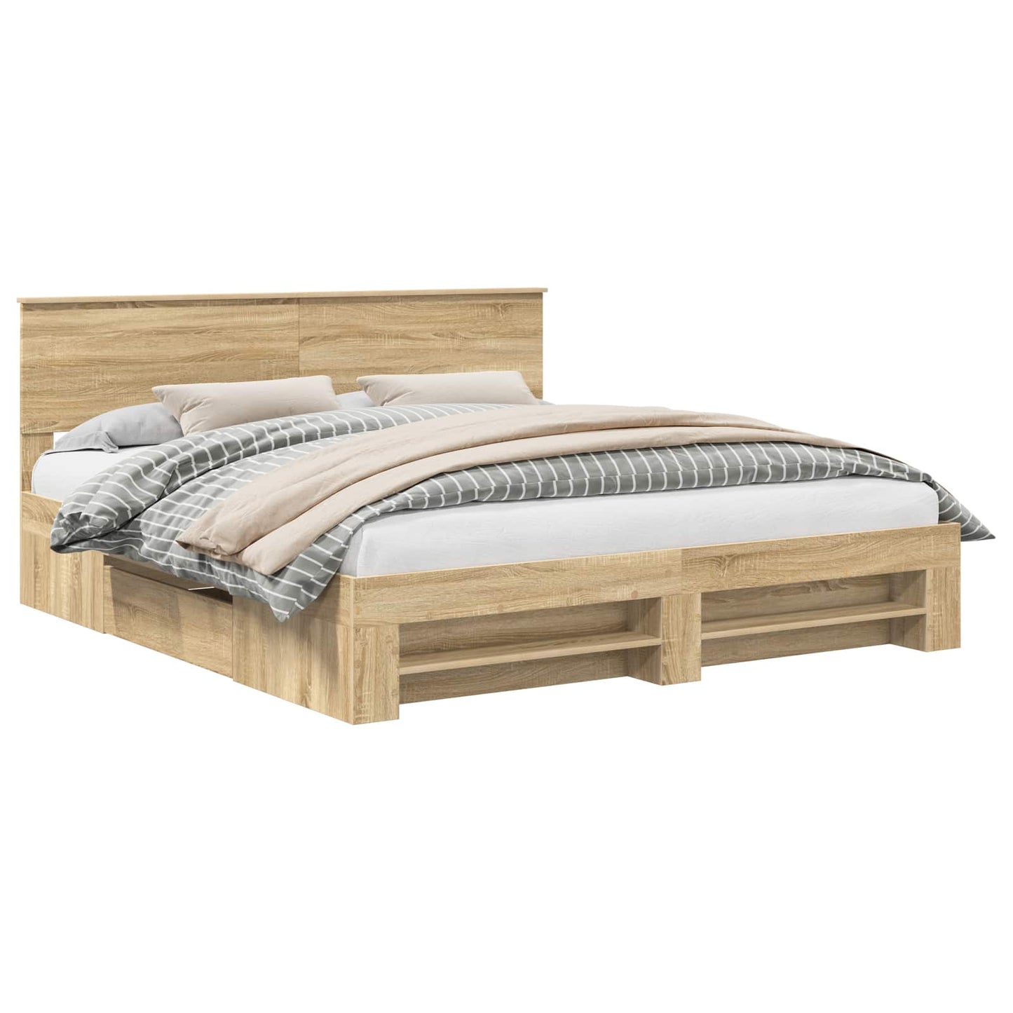Sengestamme Sonoma eik 180 x 200 cm Konstruert tre