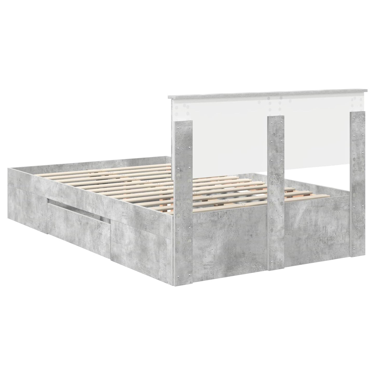 Sengestamme Betonggrå 120 x 200 cm Konstruert tre