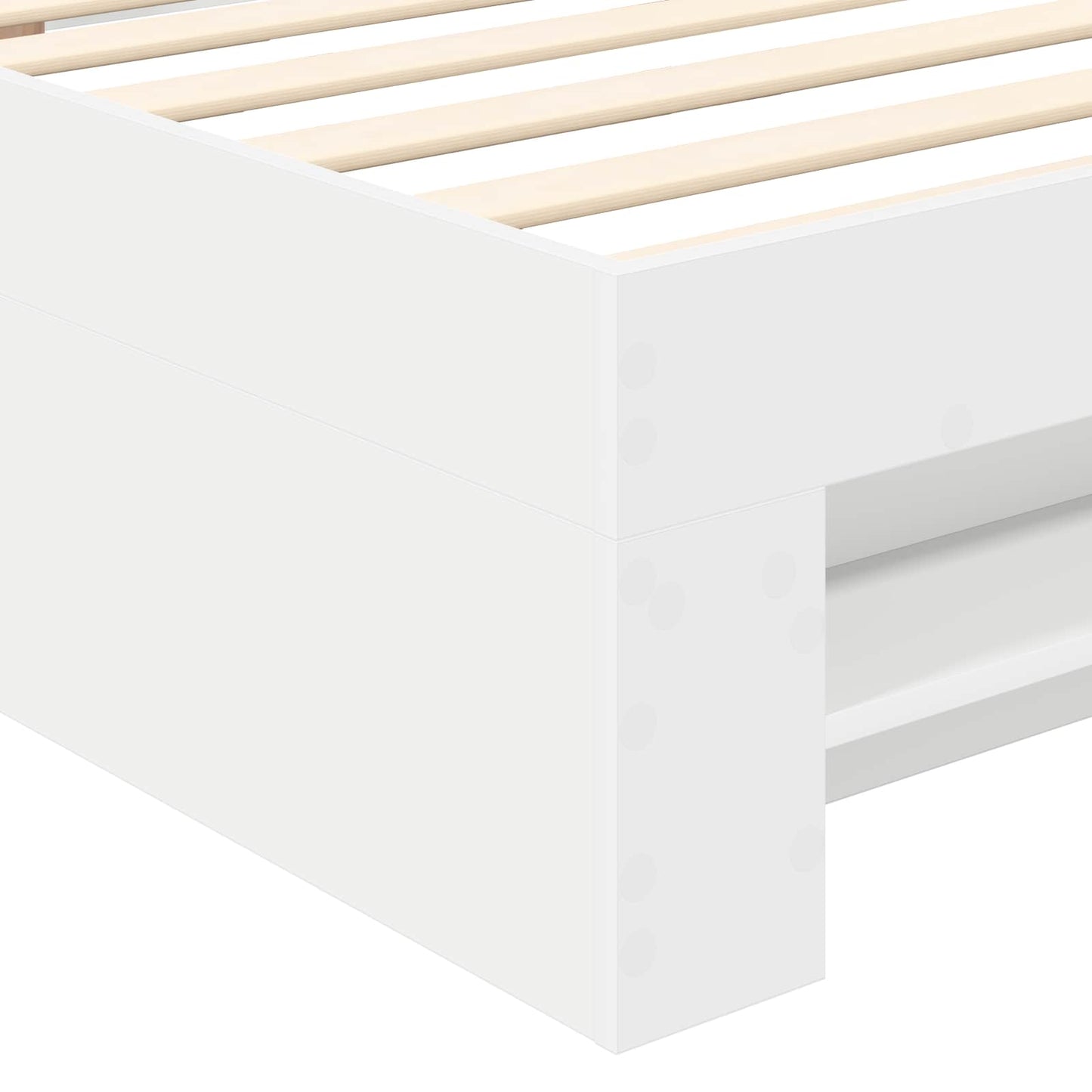 Sengestamme med hodegjerde Hvit 80 x 200 cm Konstruert tre