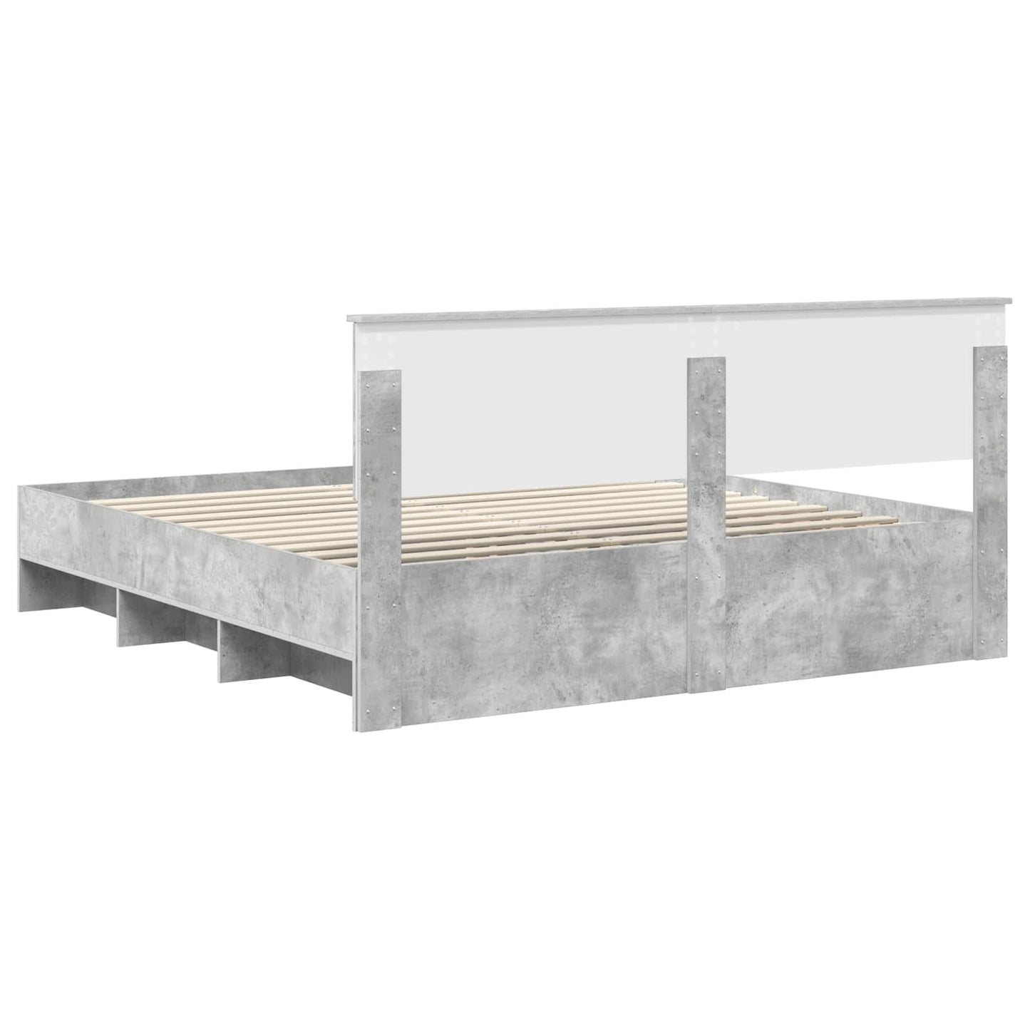 Sengestamme Betonggrå 200 x 200 cm Konstruert tre
