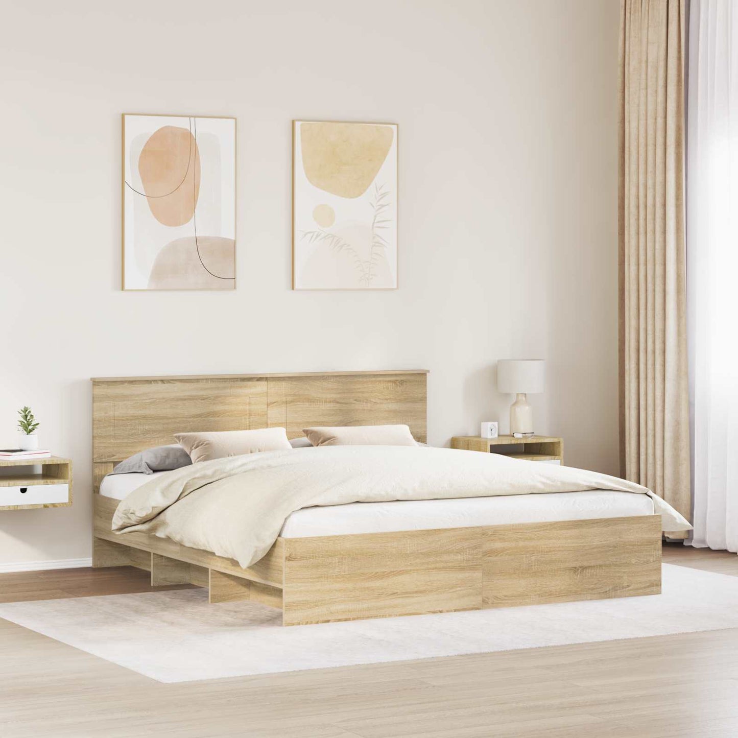 Sengestamme Sonoma eik 180 x 200 cm Konstruert tre