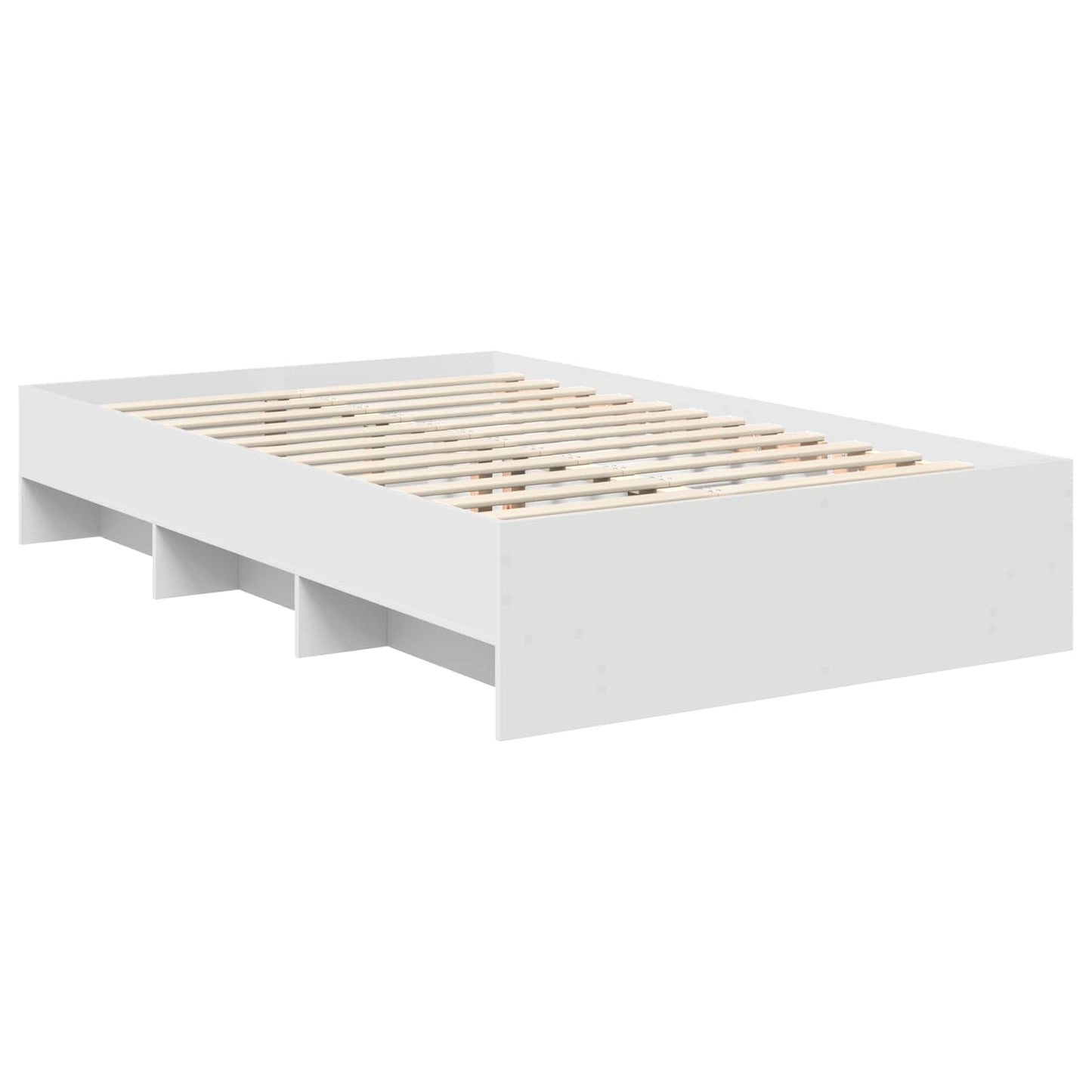 Sengestamme med hodegjerde Hvit 120 x 123 cm Konstruert tre