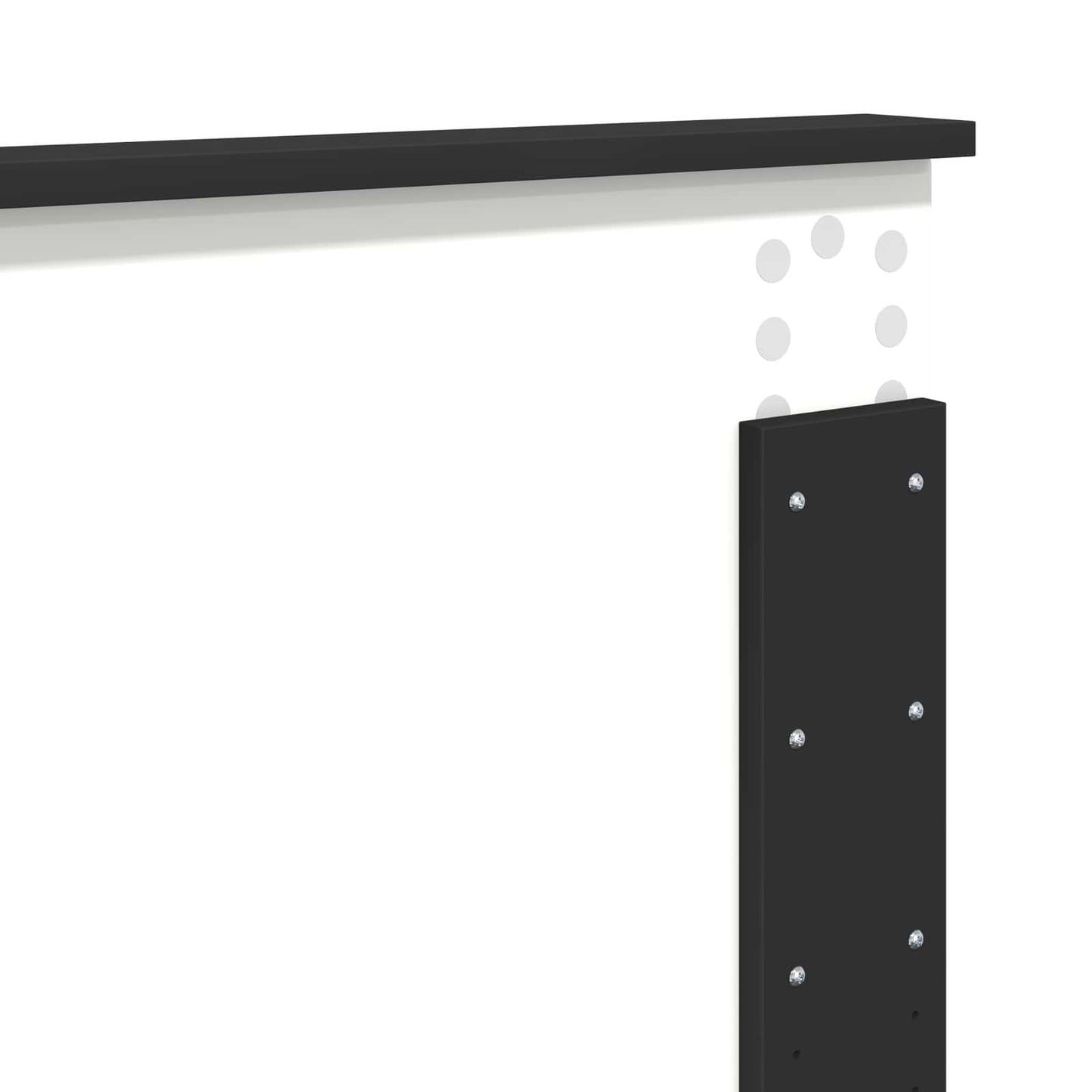 Sengestamme med hodegjerde Svart 120 x 123 cm Konstruert tre