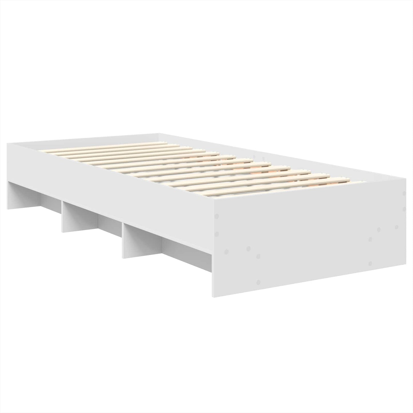 Sengestamme med hodegjerde Hvit 80 x 200 cm Konstruert tre