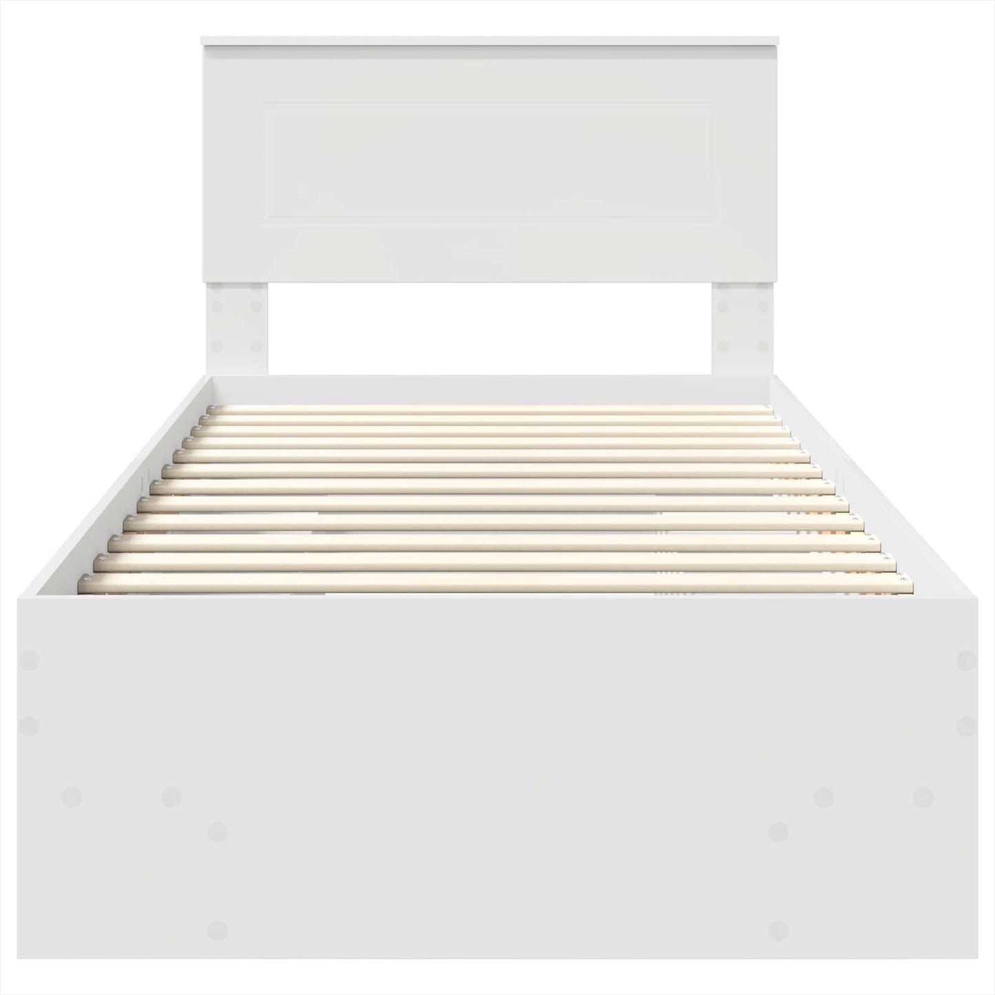 Sengestamme med hodegjerde Hvit 80 x 200 cm Konstruert tre