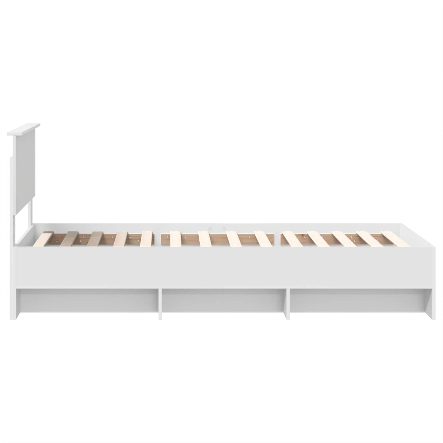 Sengestamme med hodegjerde Hvit 80 x 200 cm Konstruert tre