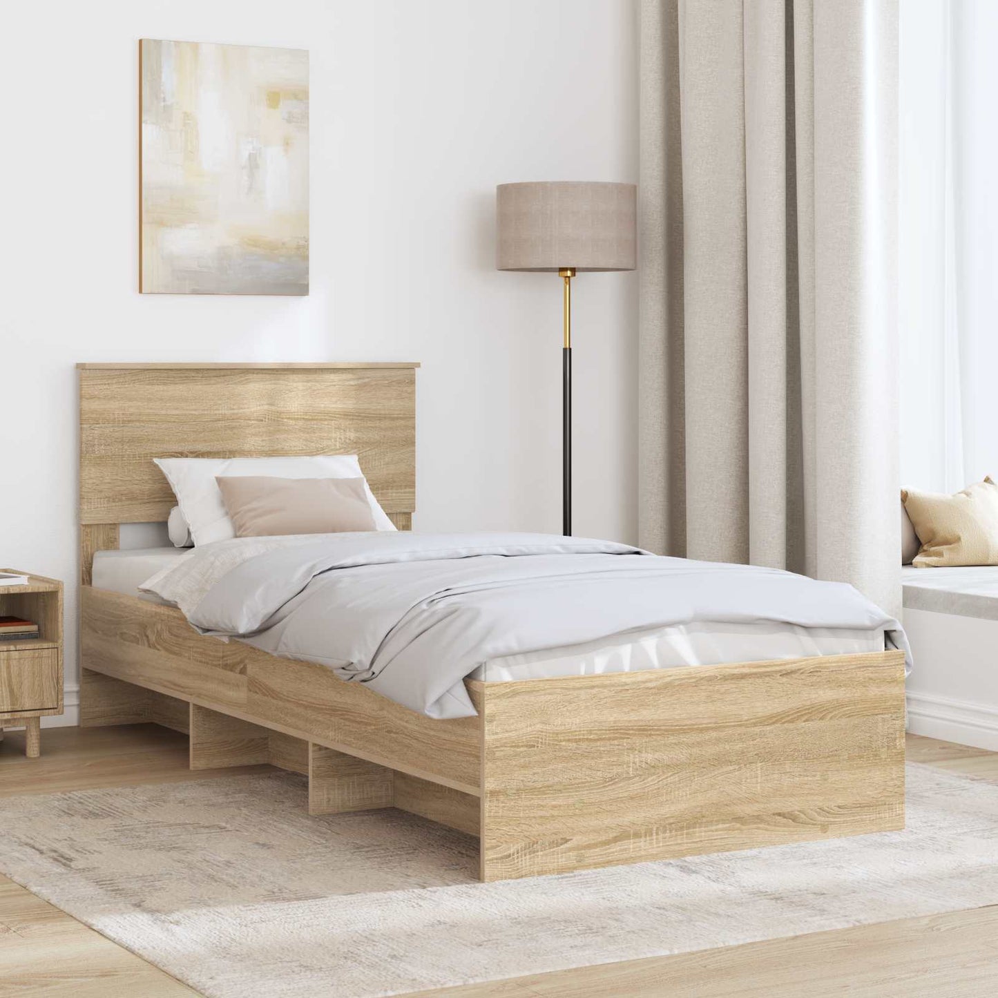 Sengestamme Sonoma eik 80 x 200 cm Konstruert tre