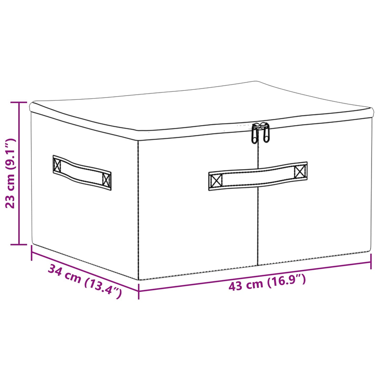 Lagringsboks 24 pcs Antrasitt 43 x 34 x 23 cm Ikke-vevd stoff
