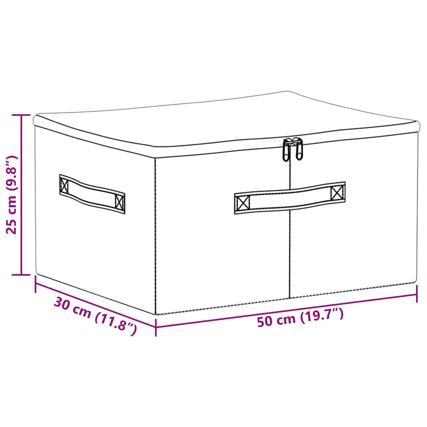 Lagringsboks 24 pcs Antrasitt 50 x 30 x 25 cm Ikke-vevd stoff