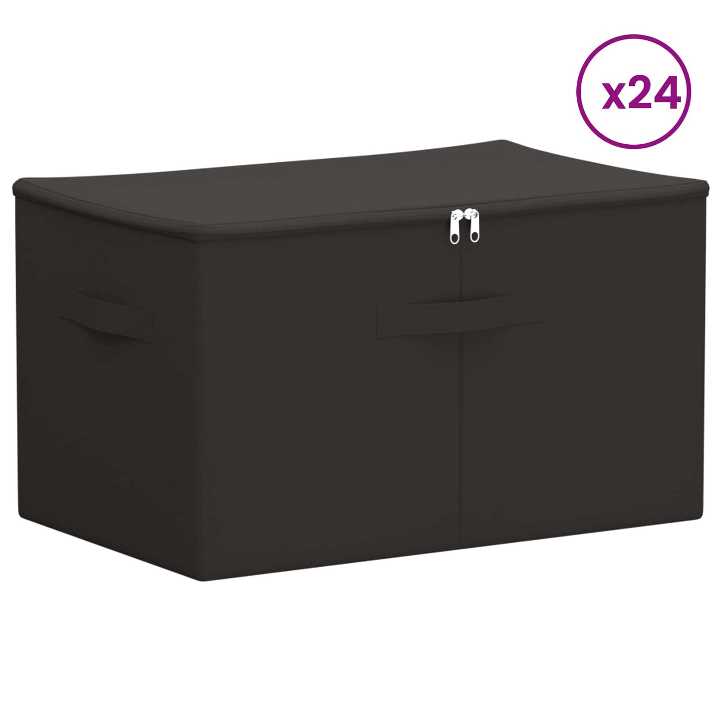 Lagringsboks 24 pcs Antrasitt 60 x 43 x 35 cm Ikke-vevd stoff