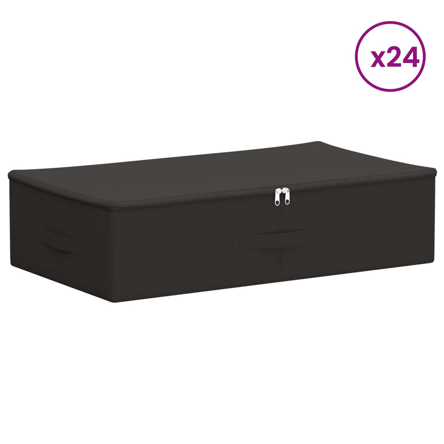 Lagringsboks 24 pcs Antrasitt 70 x 40 x 18 cm Ikke-vevd stoff