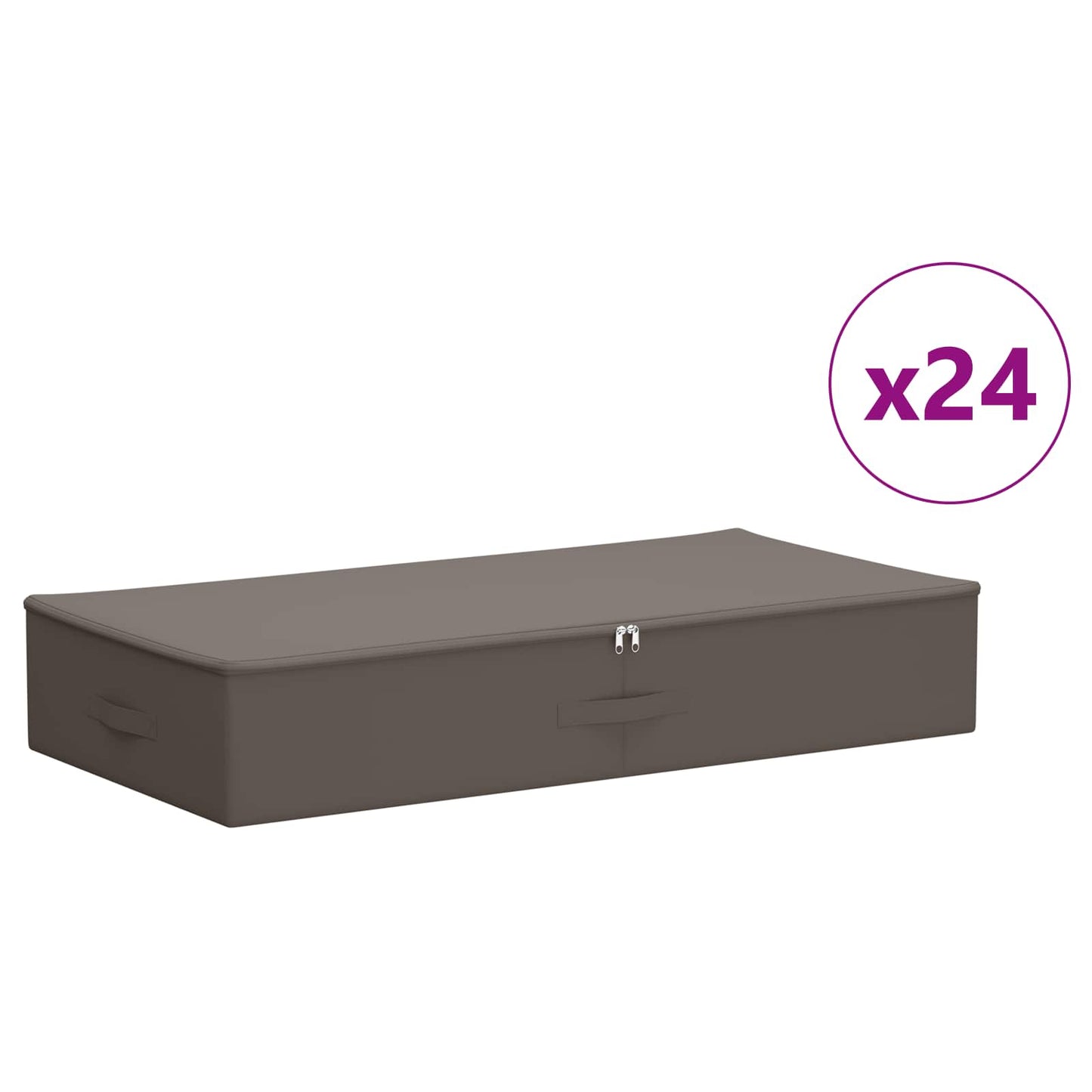 Lagringsboks 24 pcs Grå 100 x 50 x 18 cm Ikke-vevd stoff