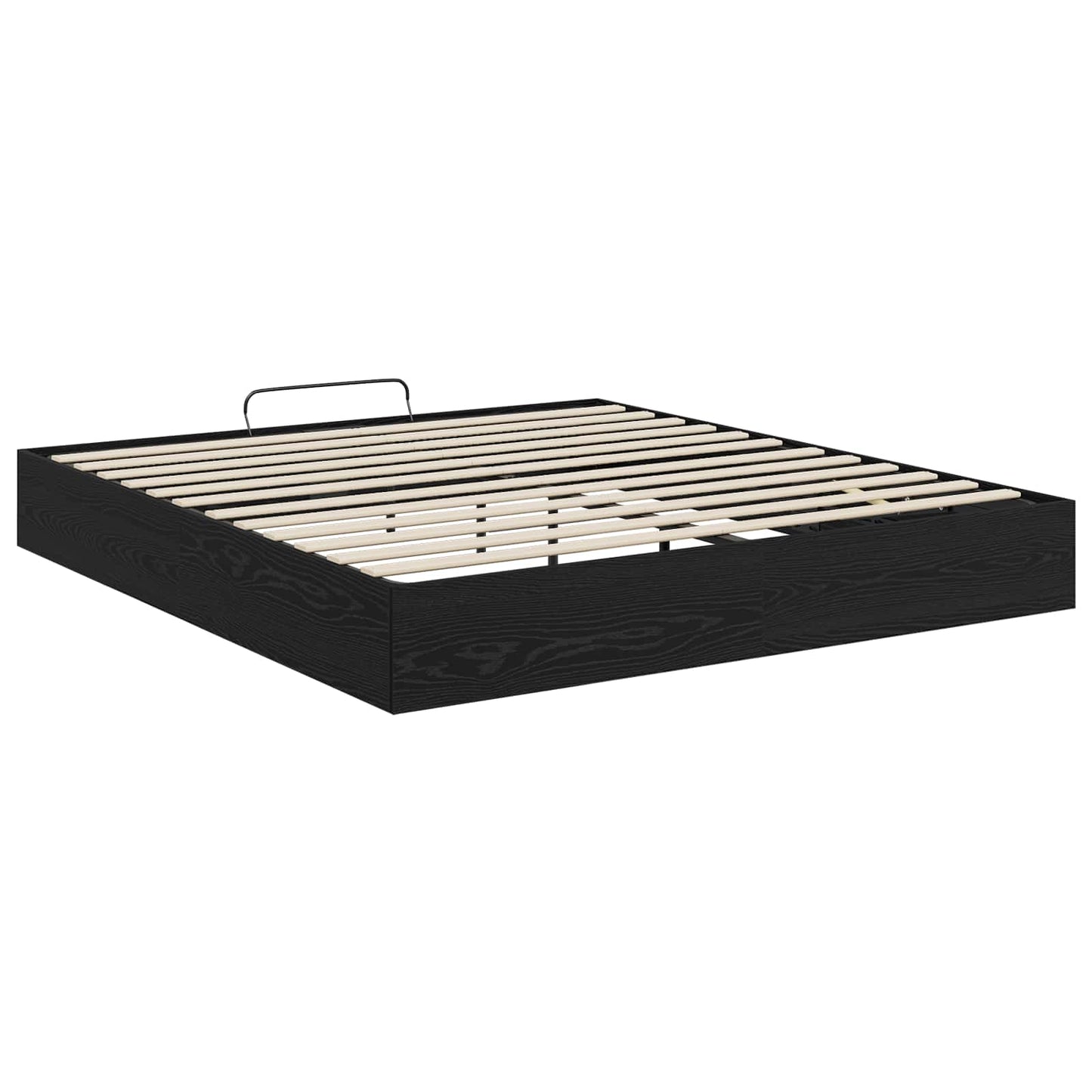 Ottoman sengeramme Svart Eik 203 x 180 x 25 cm Konstruert tre