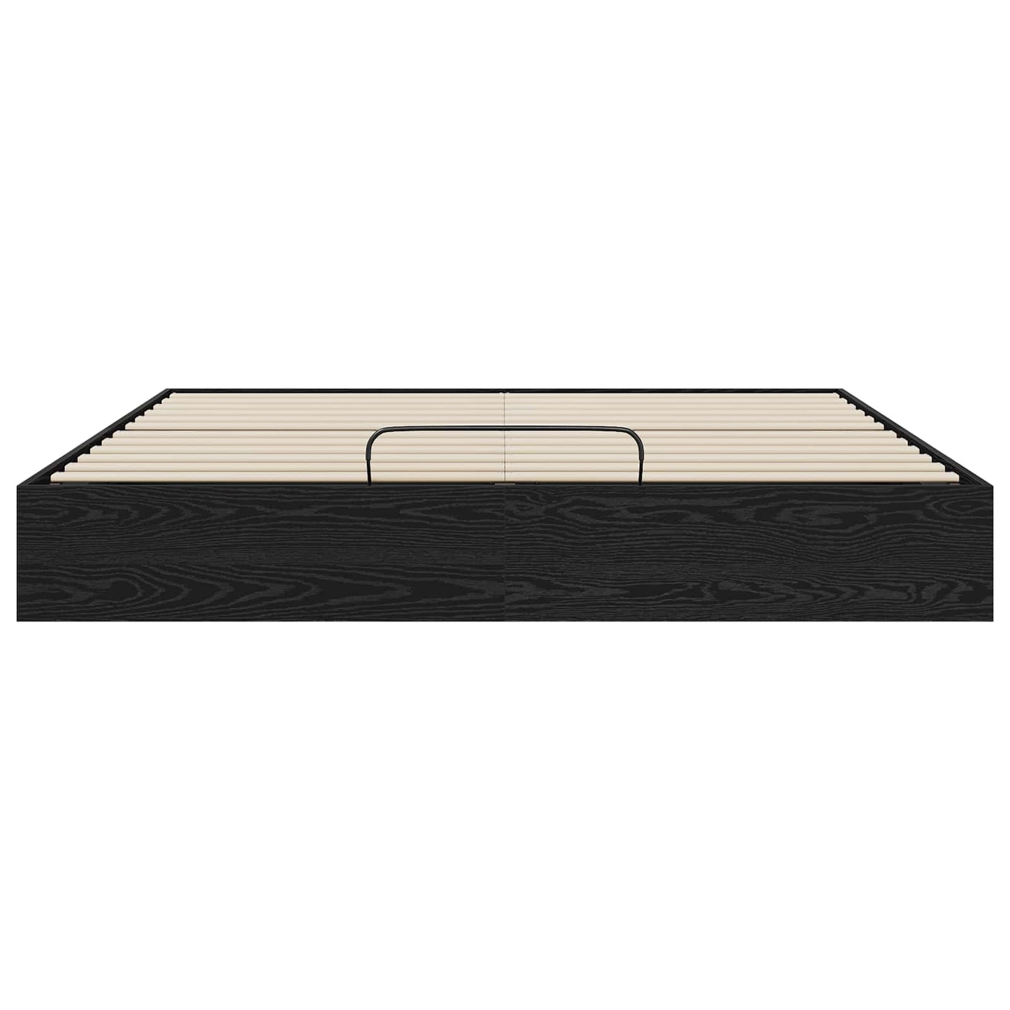 Ottoman sengeramme Svart Eik 203 x 180 x 25 cm Konstruert tre