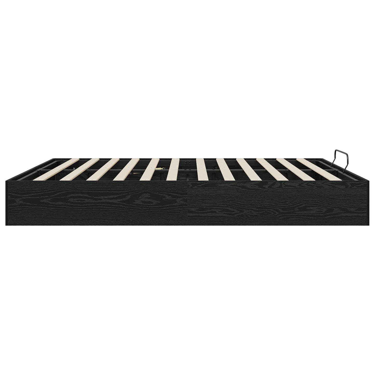 Ottoman sengeramme Svart Eik 203 x 180 x 25 cm Konstruert tre