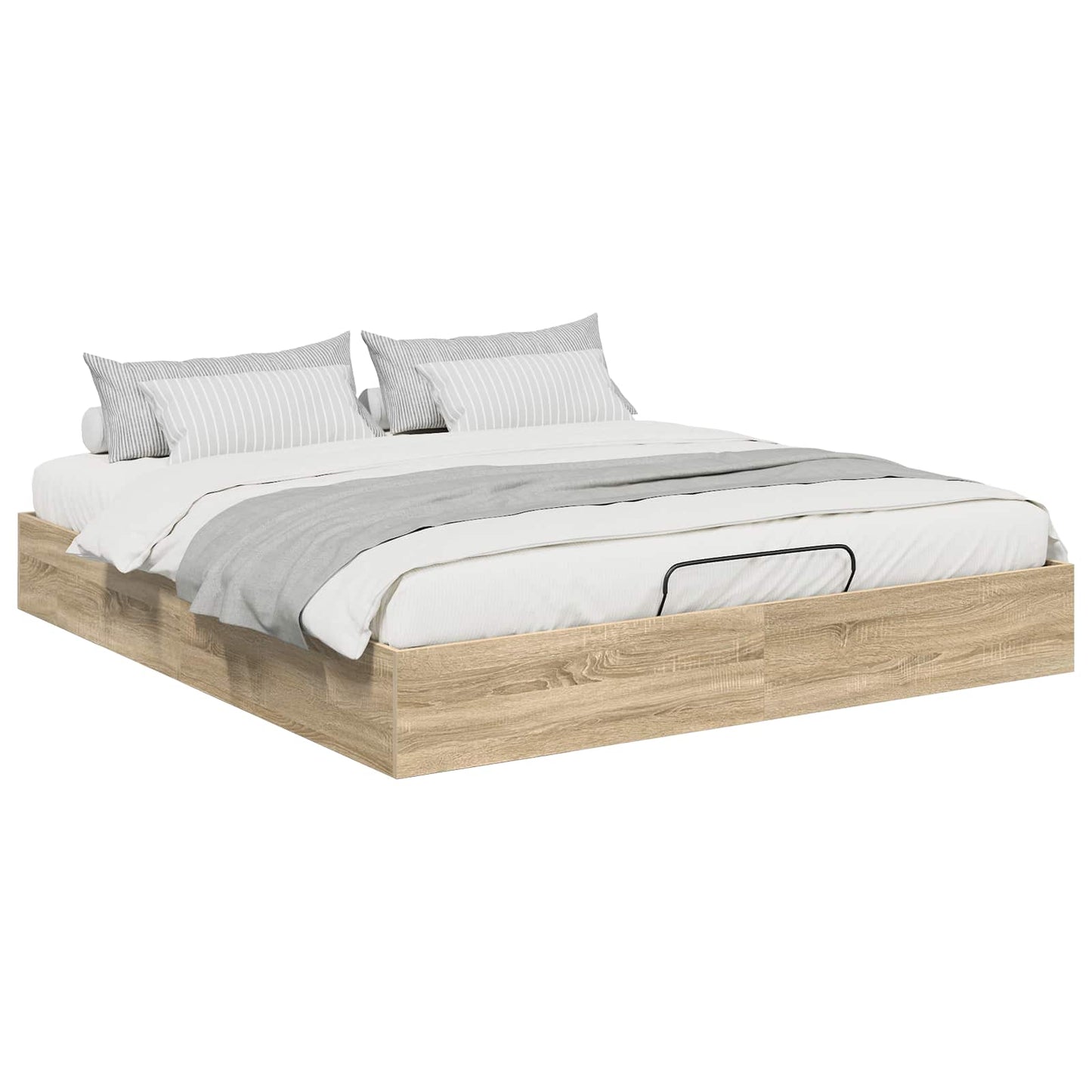 Ottoman sengeramme Sonoma eik 203 x 180 x 25 cm Konstruert tre