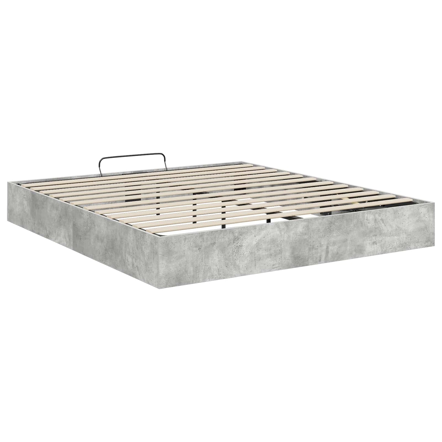 Ottoman sengeramme Betong 203 x 180 x 25 cm Konstruert tre