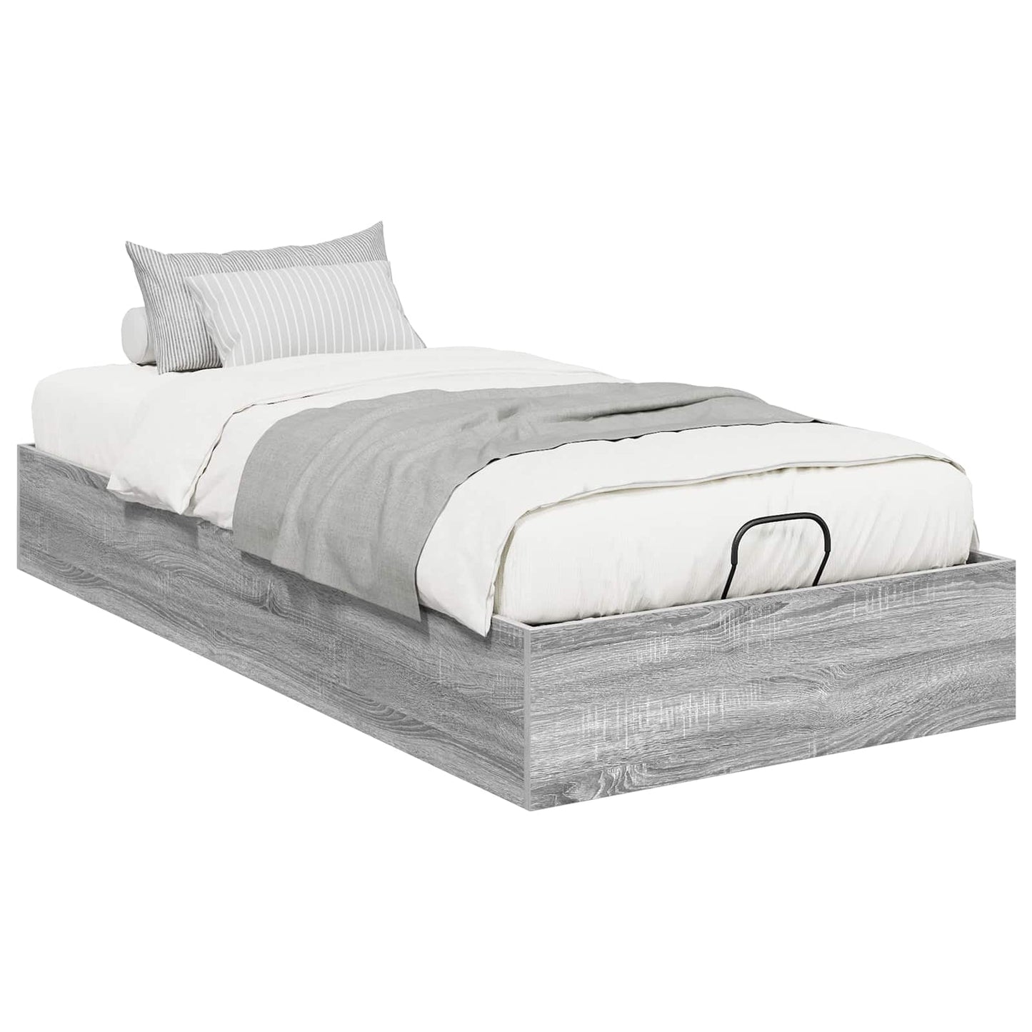 Ottoman sengeramme Grå Sonoma 203 x 90 x 25 cm Konstruert tre