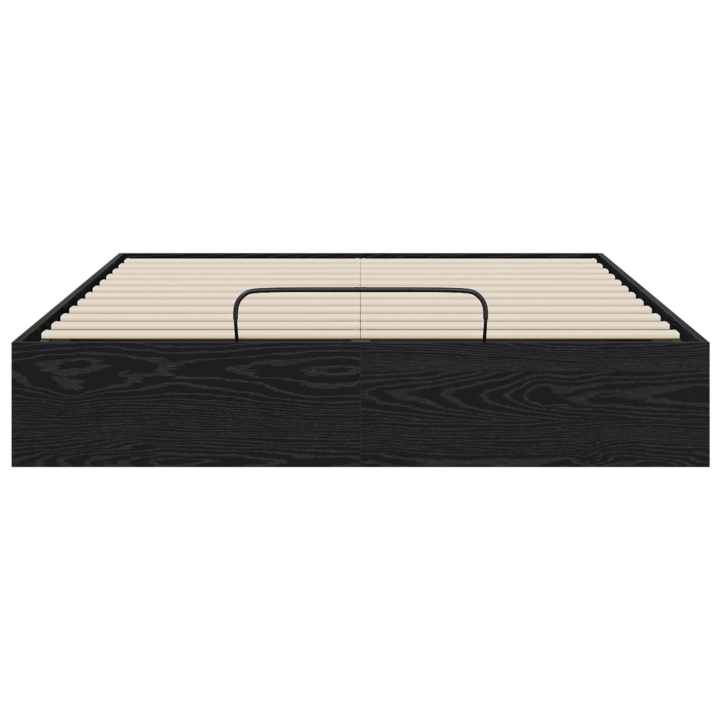Ottoman sengeramme Svart Eik 193 x 135 x 25 cm Konstruert tre